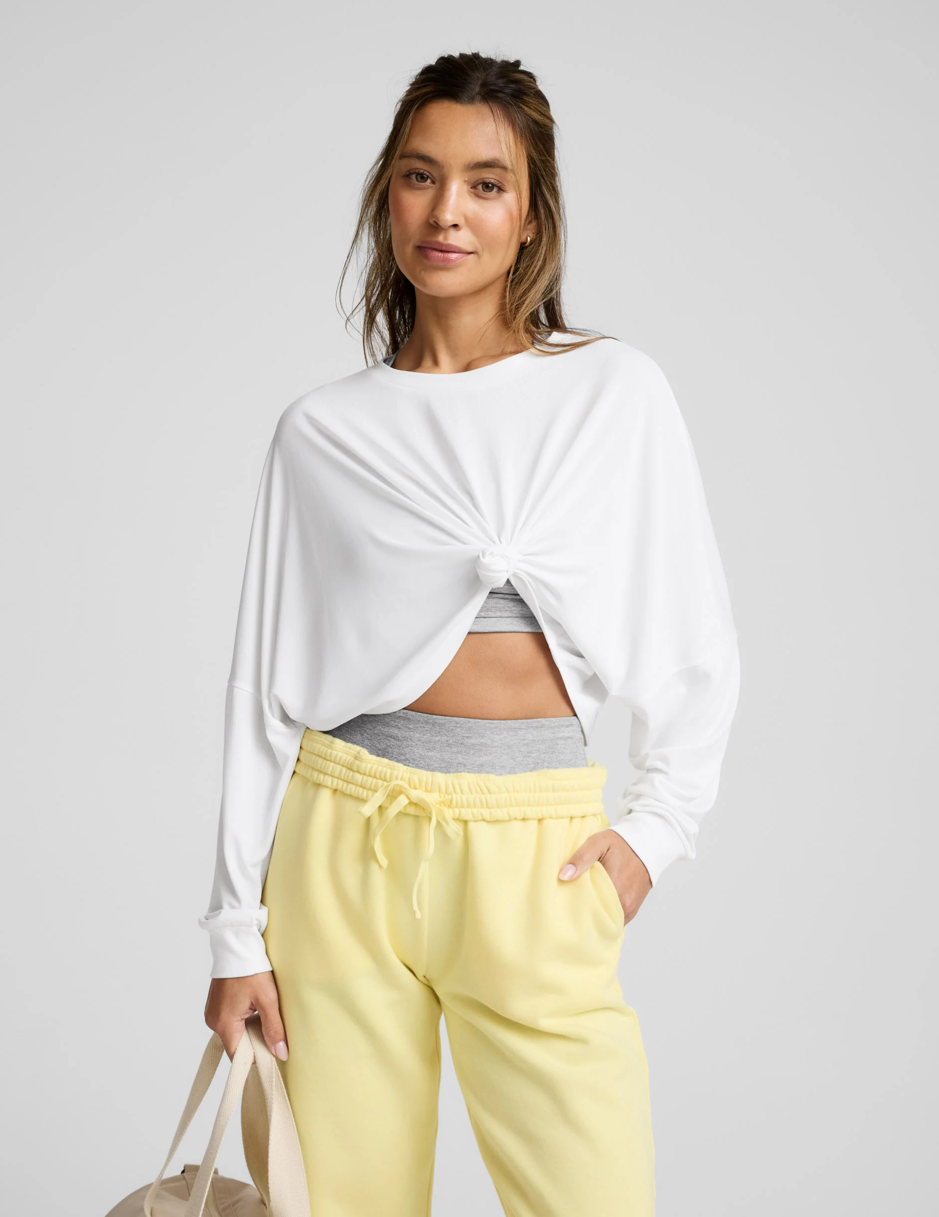 Studio Luxe Cropped Long Sleeve Tee | Beyond Yoga | Beyond Yoga