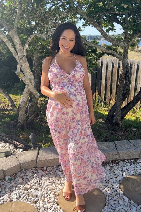 Pretty in pink maternity maxi it’s so soft and comfortable!! Perfect for baby girl baby shower 🌸💖

#LTKbump #LTKbaby #LTKfindsunder100