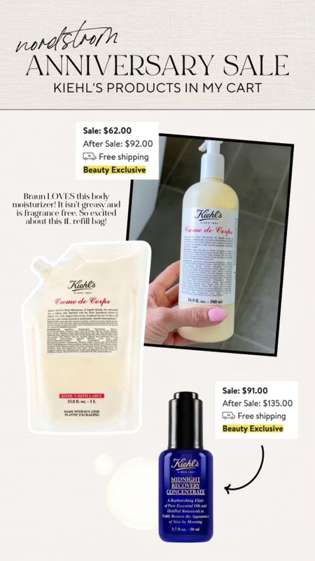  The @nordstrom Anniversary Sale is going on now and there are some AMAZING @Kiehls products on sale. Braun loves the lotion and has been digging this Midnight Recovery Concentrate! #KiehlsPartner #KiehlsUS #Ad #Skincare @nordstrombeauty 

#LTKbeauty #LTKxNSale