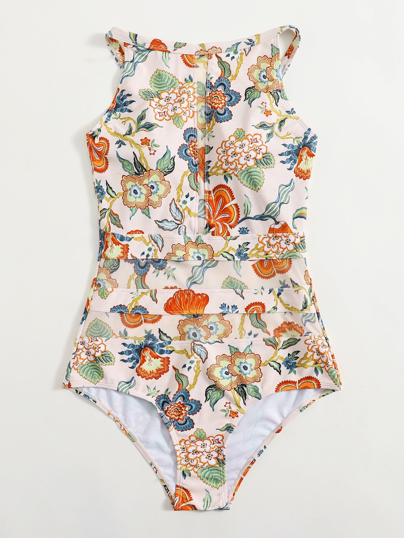 Random Floral One Piece Swimsuit | SHEIN