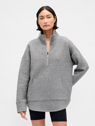 GapFit Quilted Jacquard Half-Zip Pullover | Gap (US)