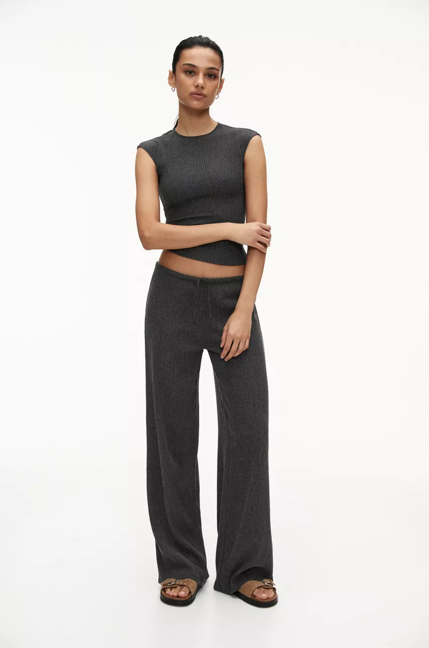Pantalon wide leg smock | PULL and BEAR FR