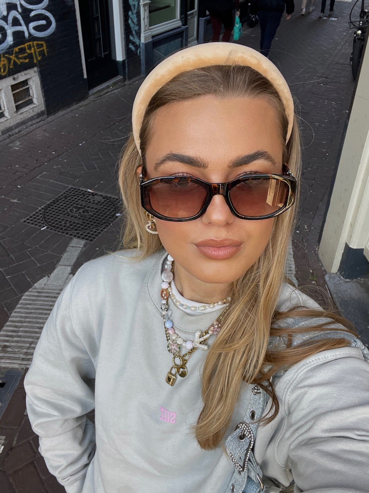 Fleek makeup by Charlotte tilbury, Versace sunglasses and colourful beads jewelry necklaces

#LTKstyletip #LTKunder50 #LTKGiftGuide