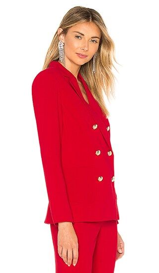 Marled x Olivia Culpo Cold Elbow Blazer in Paparazzi Red from Revolve.com | Revolve Clothing (Global)