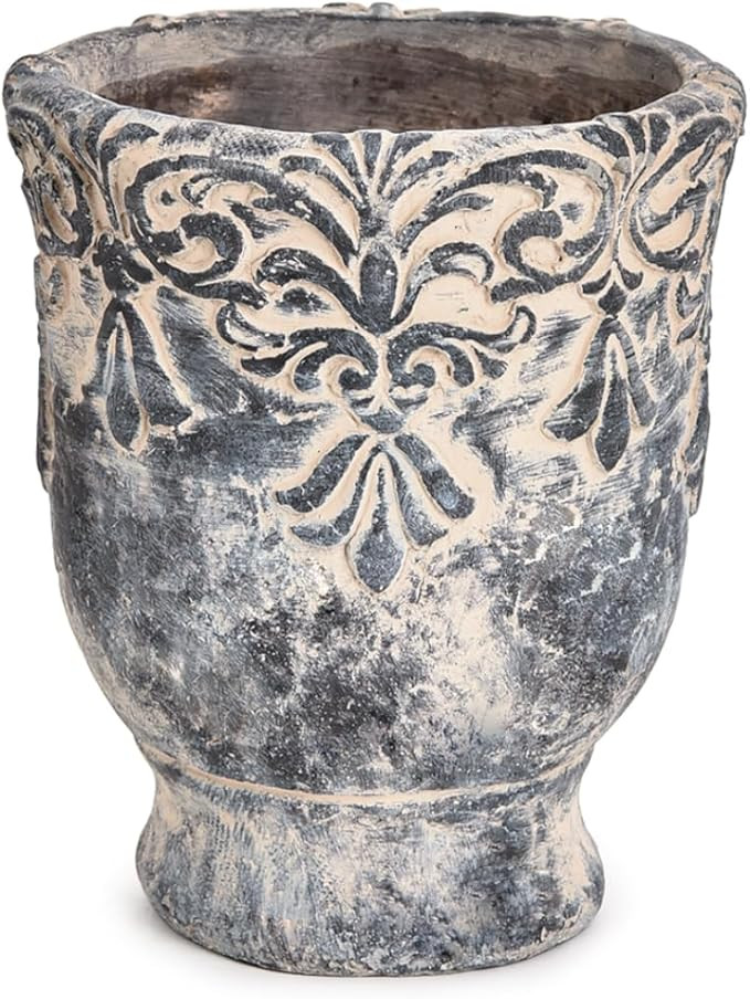 Sungmor 5.9 Inch Cement Plant Pot for Plants, Succulent Planter with Embossed Design, Vintage Con... | Amazon (US)