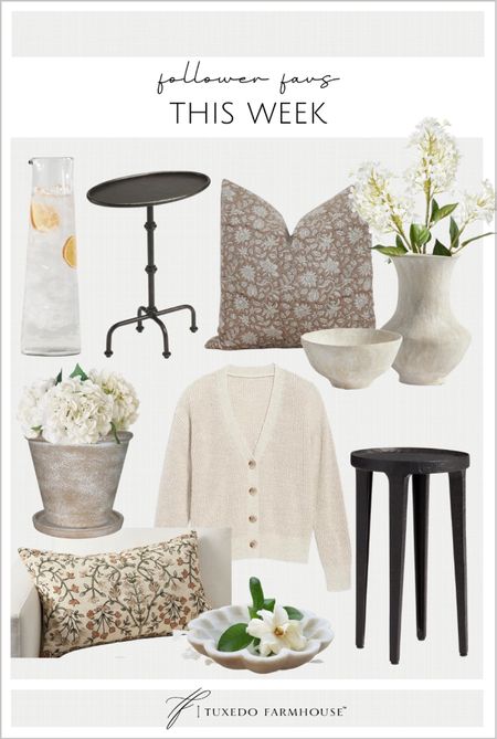 Follower home decor favorite this week. 

Throw pillows, spring decor, accent tables, pottery vases, water carafe, decor bowls, terracotta planters  

#LTKFind #LTKSeasonal #LTKhome