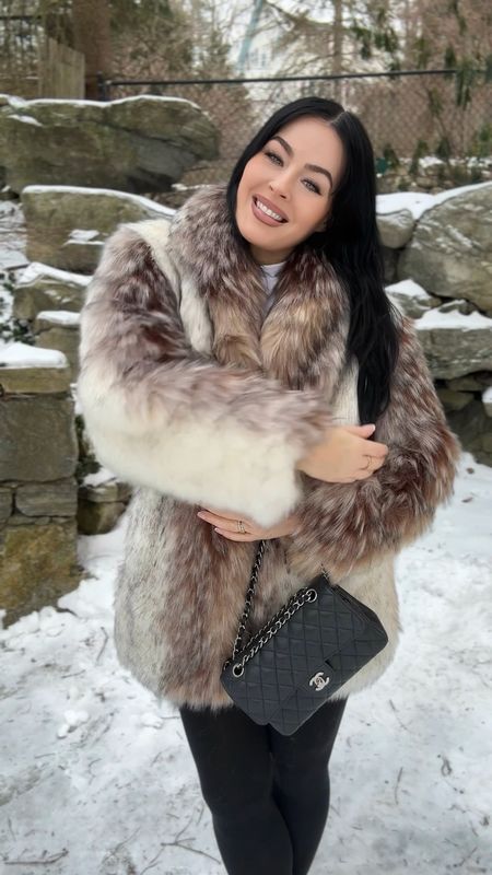 This faux fur coat is so warm and soft for winter outfit looks 

#LTKstyletip #LTKVideo #LTKSeasonal