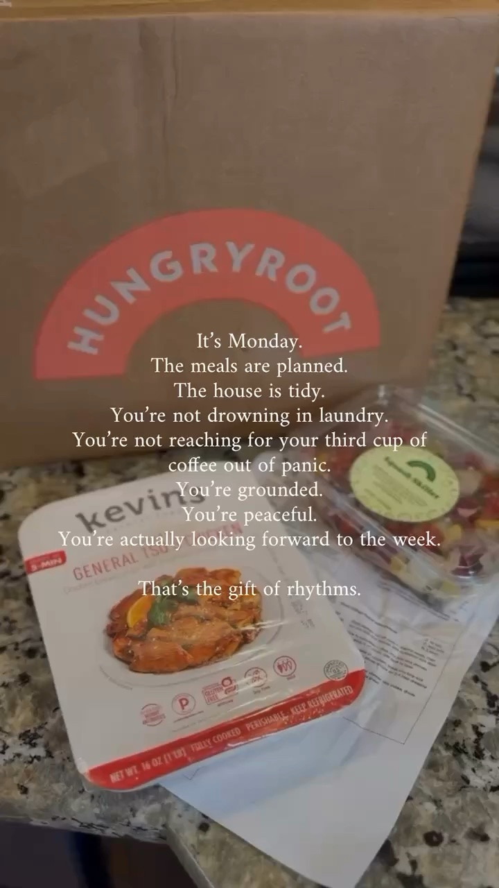 One of the biggest myths about healthy living?...

That it requires more time. 😅

In reality, one of the most powerful things I've done for my health is simplify.

Less decision fatigue.
Less scrambling at 5 PM.
Less standing in front of the fridge wondering what to make.

That's why I love @Hungryroot. 💛 It helps me keep my Sunday Reset RHYTM simple by making sure I have nourishing, high-protein meals and ingredients ready to go before the week gets crazy.

Because the goal isn't to spend all day in the kitchen.
The goal is to have more energy for what matters most.

Healthy eating gets a whole lot easier when the healthy choice is already waiting for you. 🙌🏻

Use my code HEATHERBROWN for 40% off your first Hungryroot box + a FREE gift with your first delivery (their BEST offer right now!).

#SundayReset #HealthyByHeatherBrown Mind Body Spirit, Biblical Health, Millennial Mom