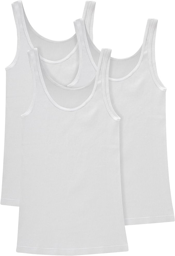 Hanes Women's Originals Knit Cotton Rib Tank Pack, Soft Ribbed Tank Tops, 3-Pack | Amazon (US)