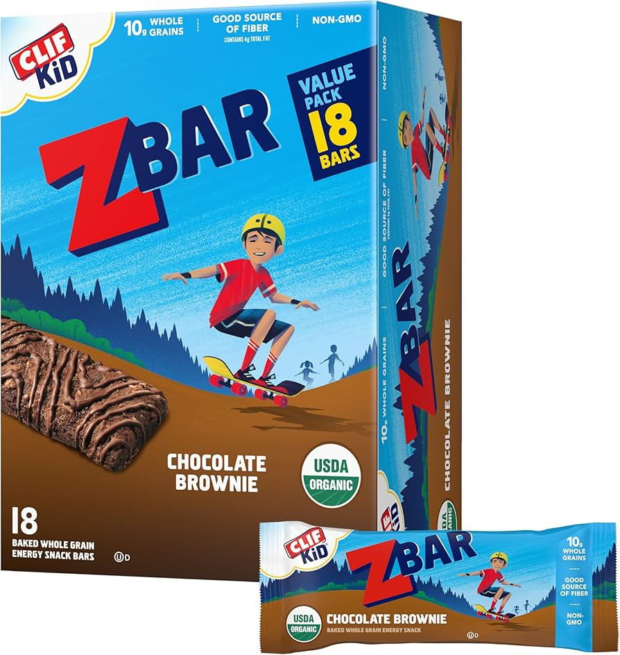 CLIF Kid Zbar - Chocolate Brownie - Soft Baked Whole Grain Snack Bars - USDA Organic - Non-GMO - ... | Amazon (US)