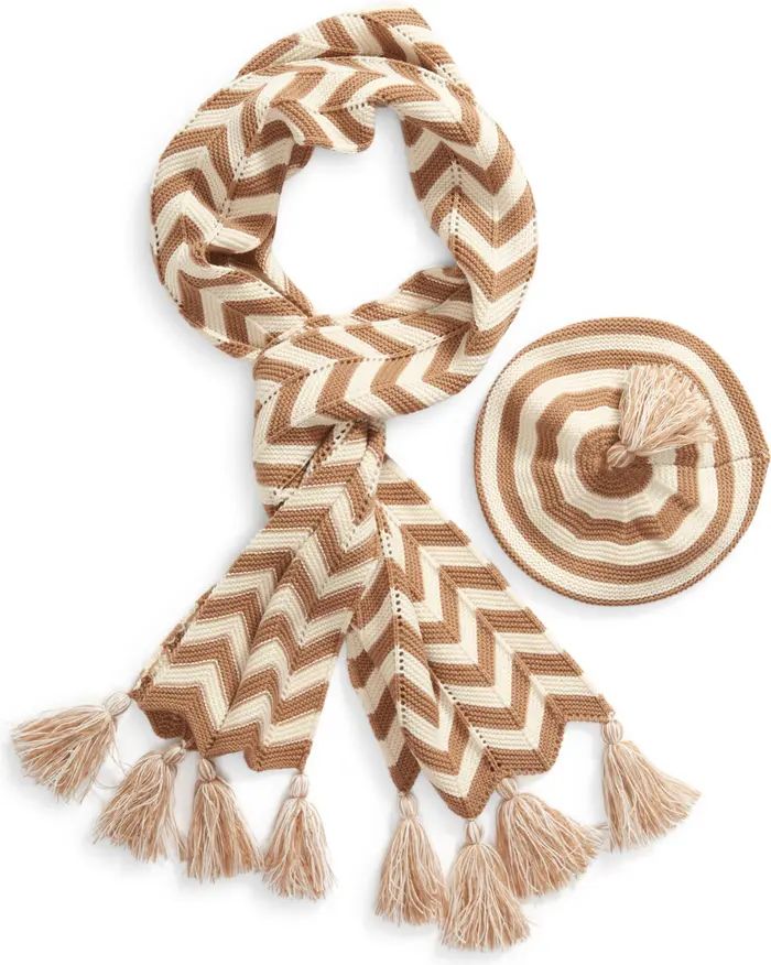 BP. Chevron Scarf & Stripe Beanie Set | Nordstrom | Nordstrom