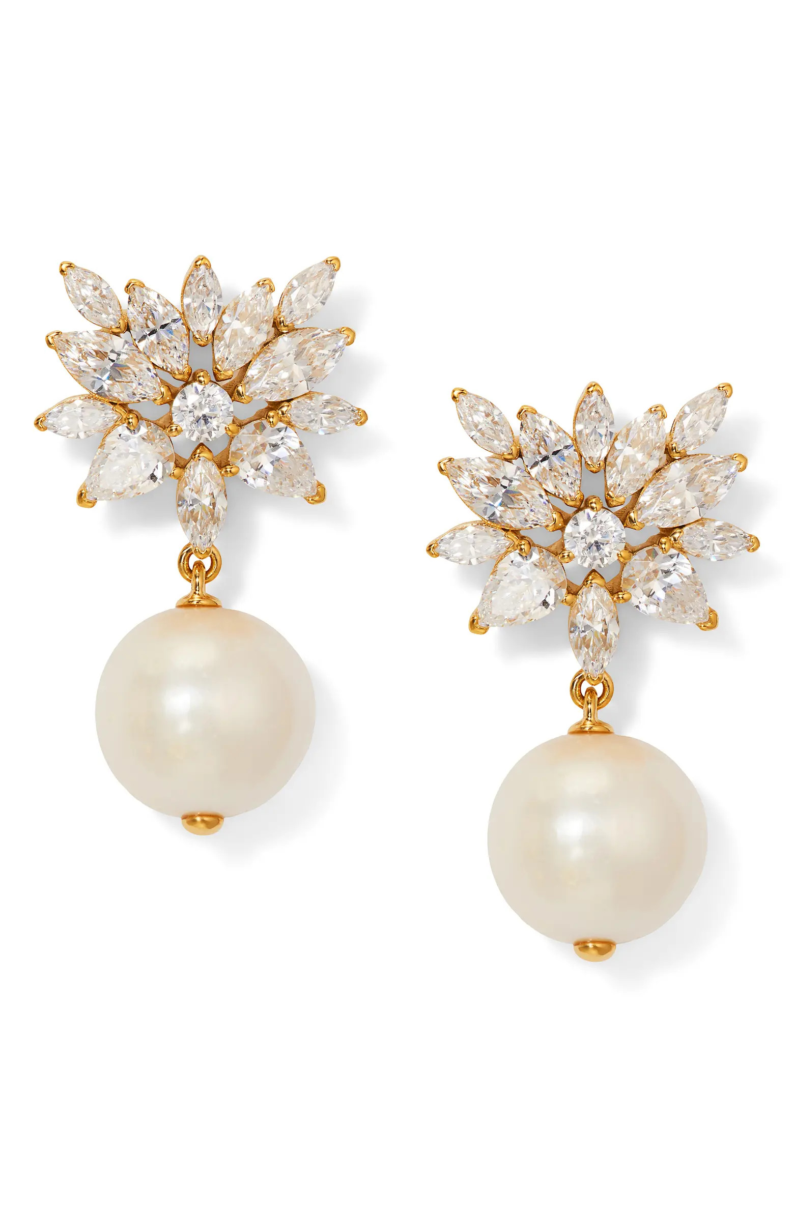 Cubic Zirconia & Pearl Drop Earring | Nordstrom