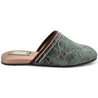 Luxury shoes for women - Gucci GG green velvet mules | Stylemyle (US)