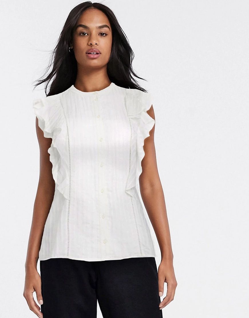 Karen Millen cotton shirt in white | ASOS (Global)