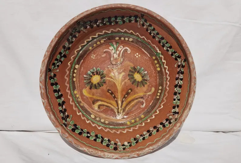 Antique Hungarian Traditional Folk Plate, Vintage Hand Painted Wall Plate Dishes, Wall Hangings, ... | Etsy (Global)