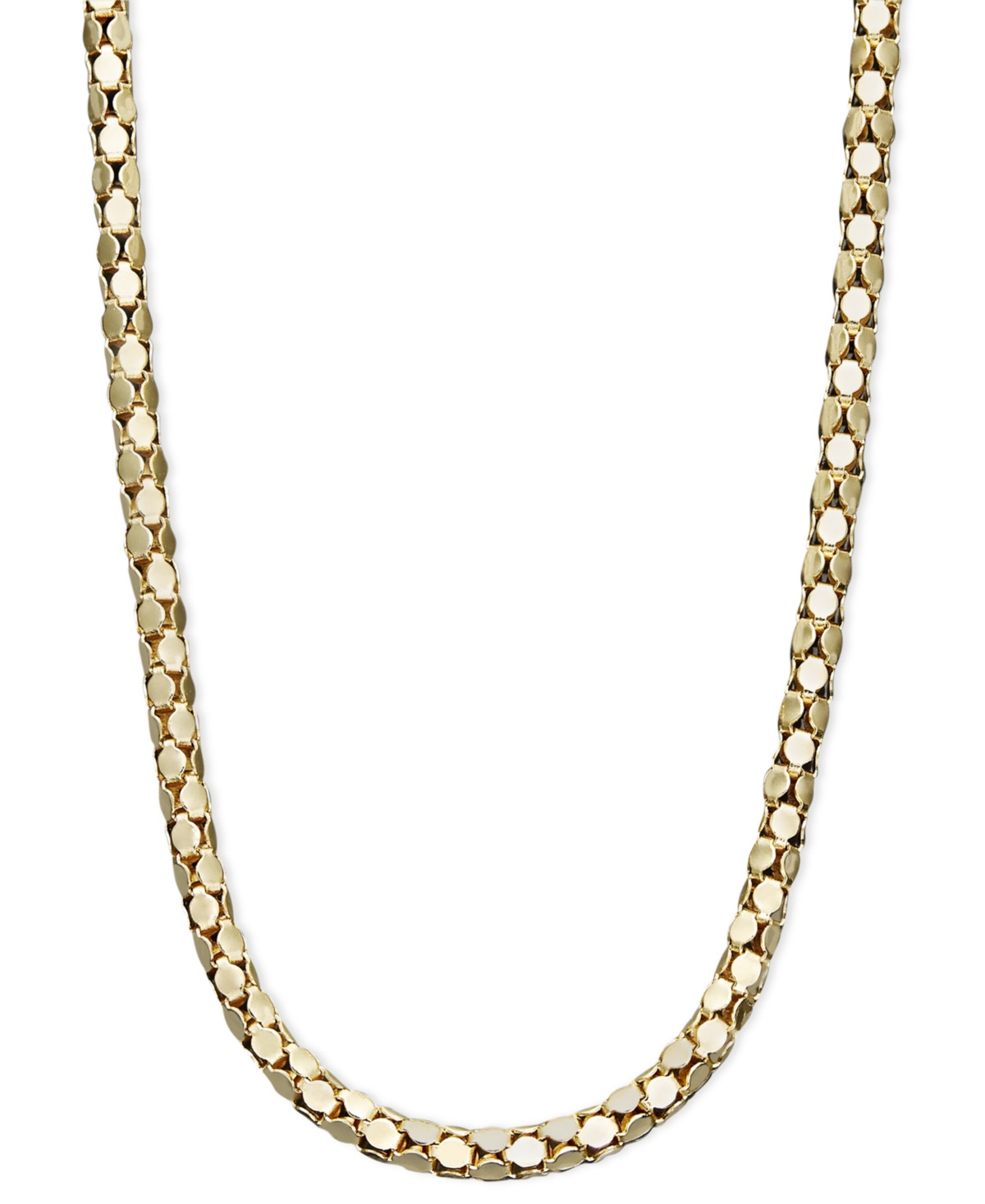 14k Gold Necklace, 16" Diamond Cut Popcorn Chain (1-5/8mm) | Macys (US)