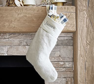 Alpaca Faux Fur Personalized Stocking | Pottery Barn (US)