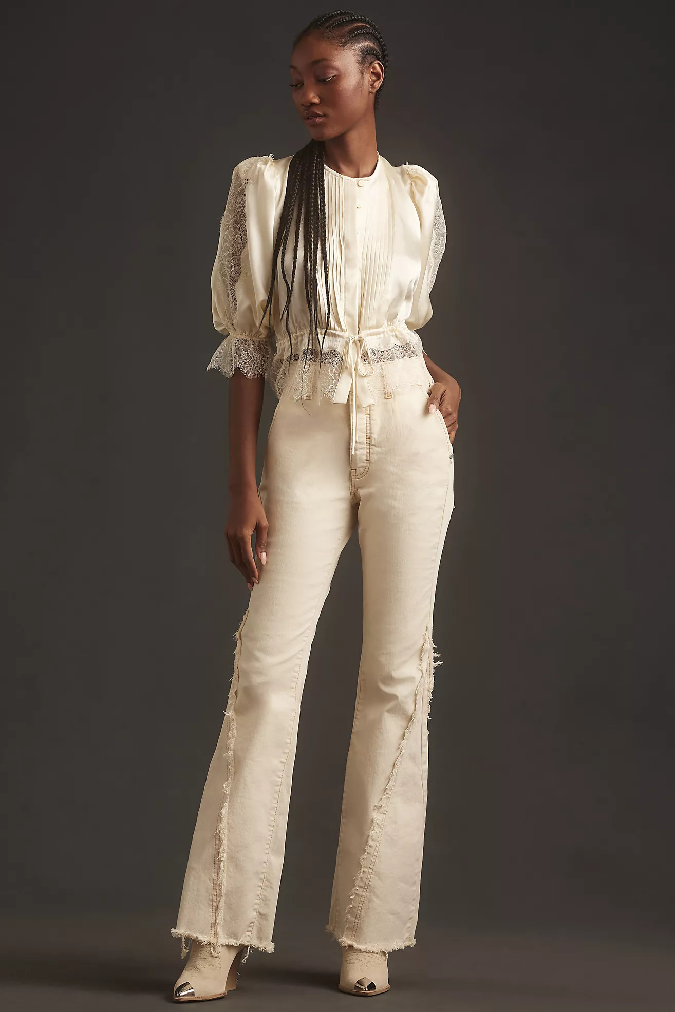 Pilcro Reworked High-Rise Icon Flare Jeans | Anthropologie (US)
