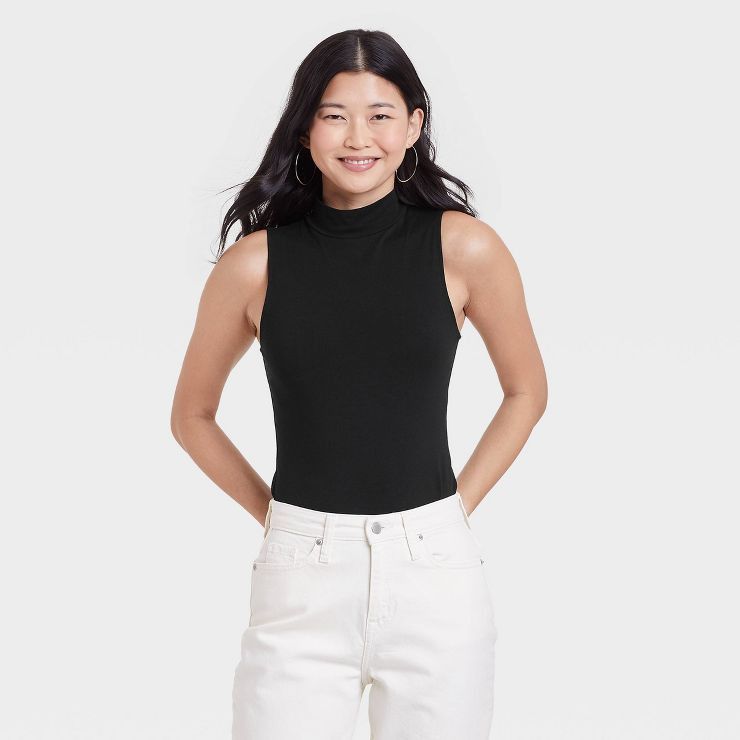 Women's Mock Turtleneck Tank Bodysuit - A New Day™ | Target