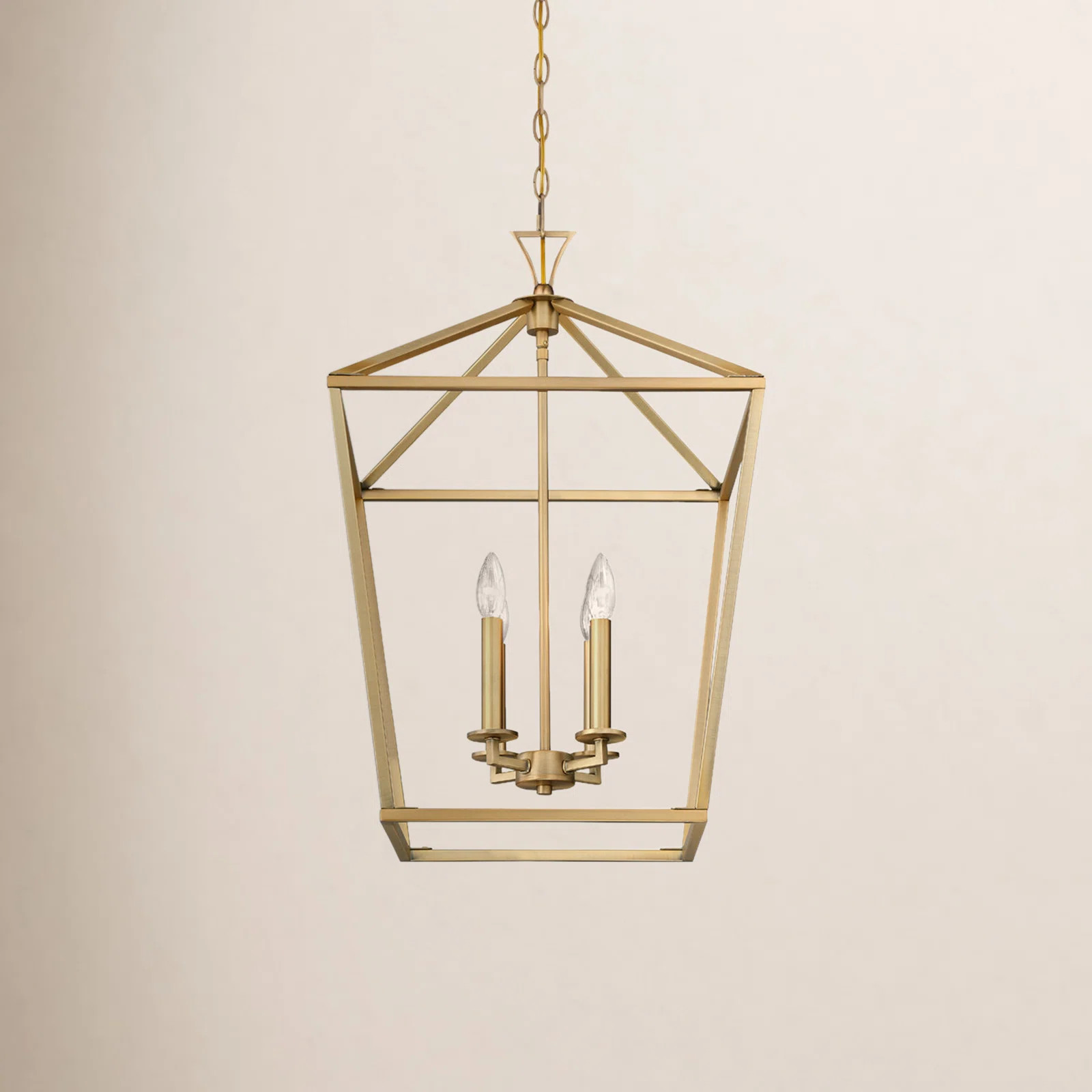 Hastings 4 - Light Lantern Geometric Chandelier | Birch Lane