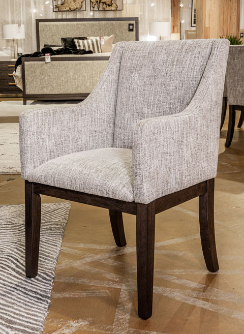 Burkhaus Dark Brown Dining Uph Arm Chair Set of 2 | 1stopbedrooms