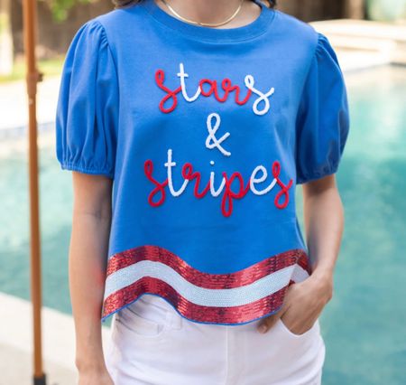 The perfect top for the 4th and at a great price point! 

#LTKunder100 #LTKfamily #LTKSeasonal