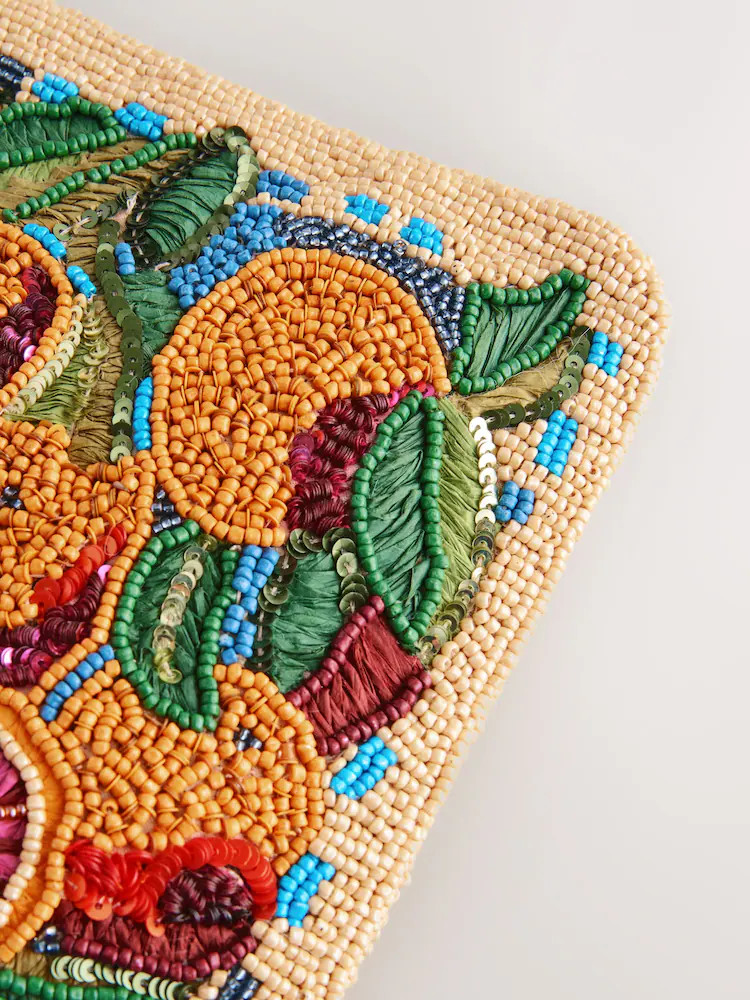 Orange Beaded Pouch | Next US