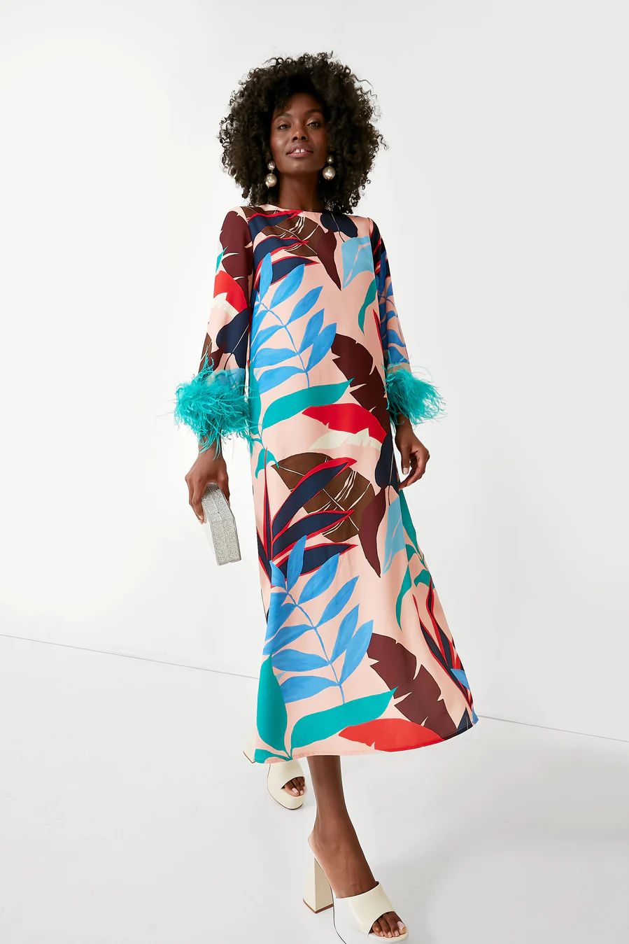Vibrant Palm Feather Jamie Dress | Tuckernuck (US)