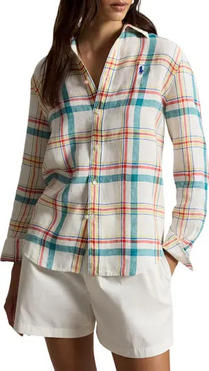 Plaid Linen Shirt | Nordstrom