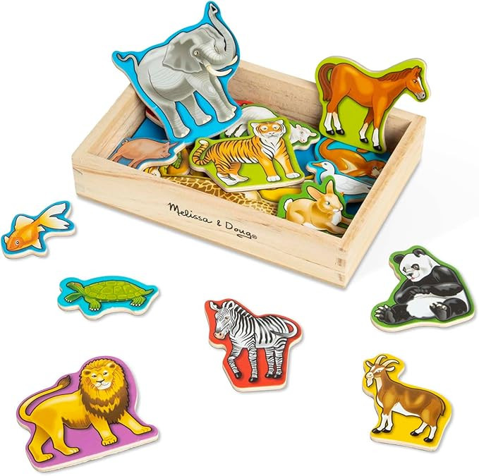 Melissa & Doug 20 Wooden Animal Magnets in a Box - FSC Certified | Amazon (US)