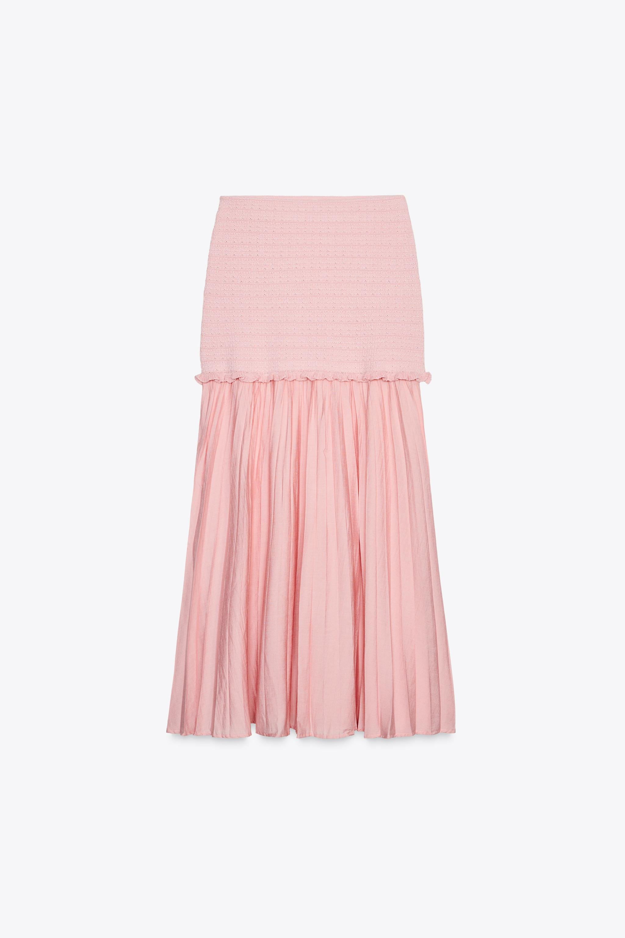COMBINED KNIT SKIRT | Zara US