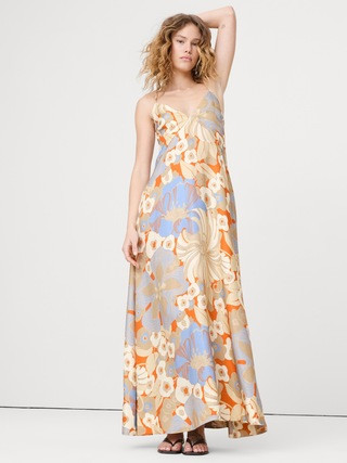 Viscose-Linen Maxi DressViscose-Linen Maxi Dress$198.00Image of 5 stars, 0 are filled, 0 RatingsW... | Banana Republic (US)