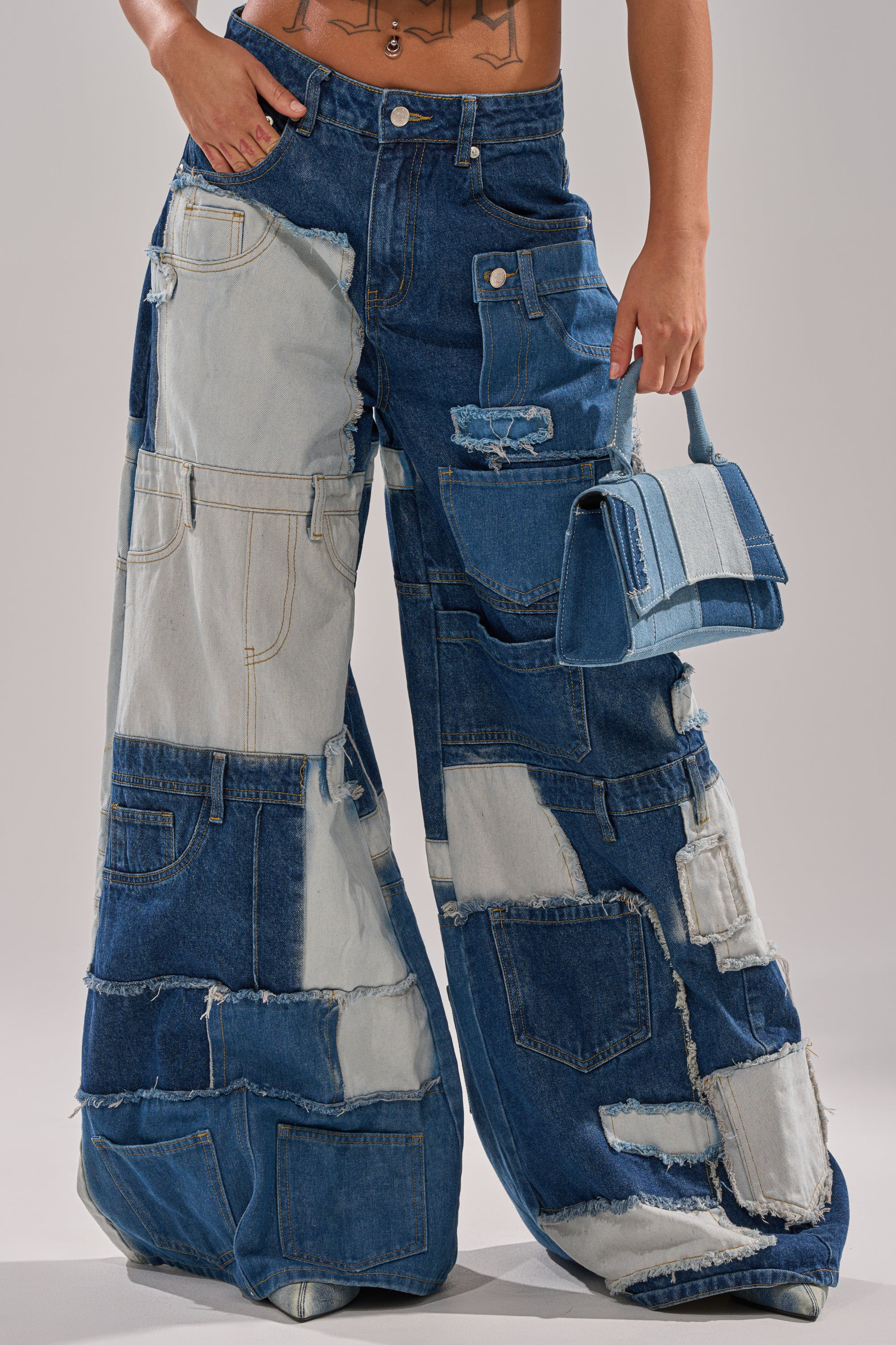 TOO MUCH GOING ON WIDE LEG DENIM | AKIRA