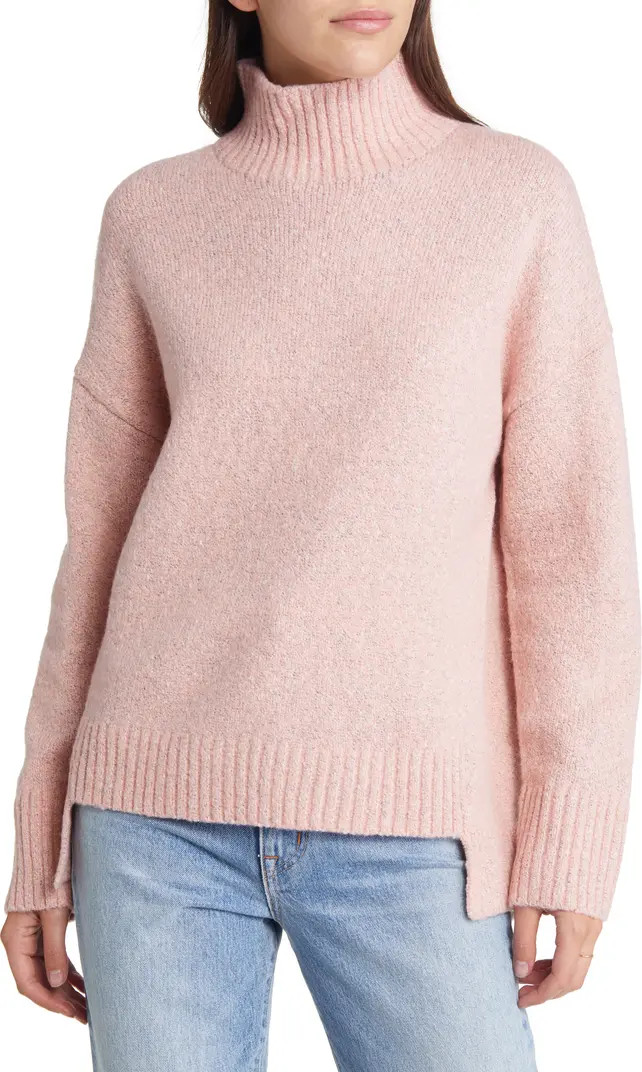 Treasure & Bond Women's Marled Mock Neck High-Low Tunic Sweater | Nordstrom | Nordstrom