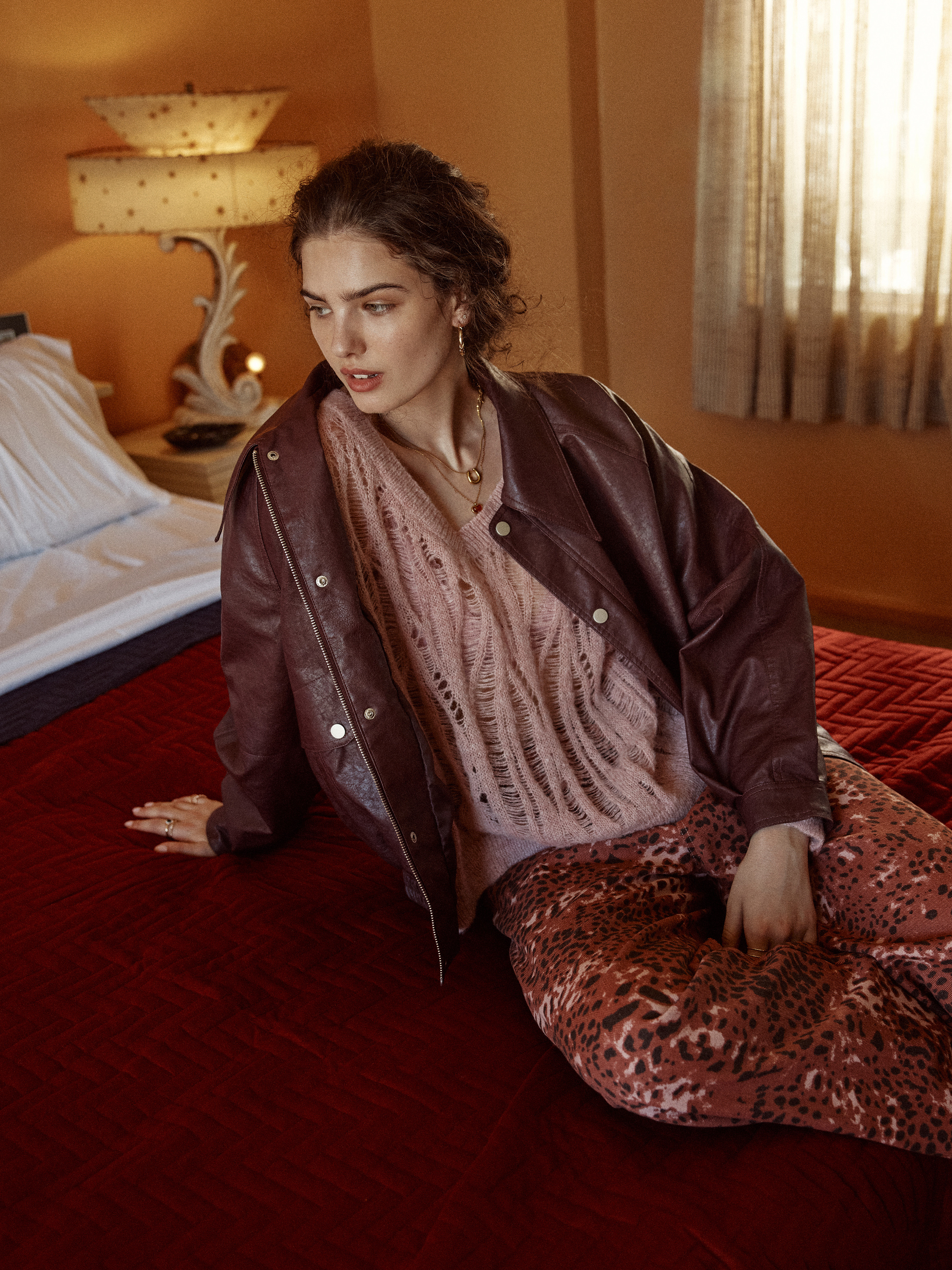 Faux Leather Zipper Jacket | Cider