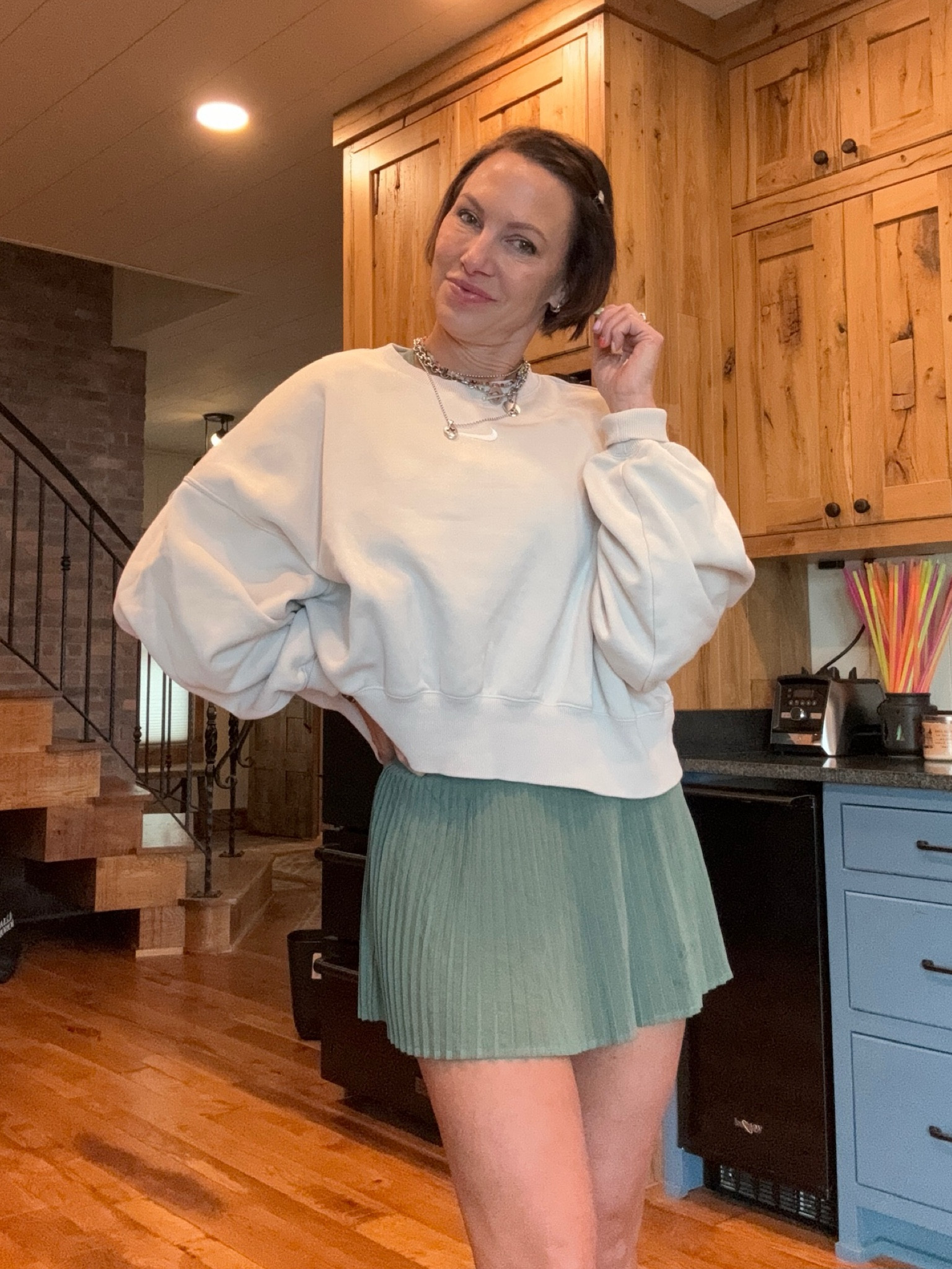 Summer outfit of the day! Love pairing a skirt with an oversize sweatshirt. 

#LTKActive #LTKBacktoSchool #LTKStyleTip