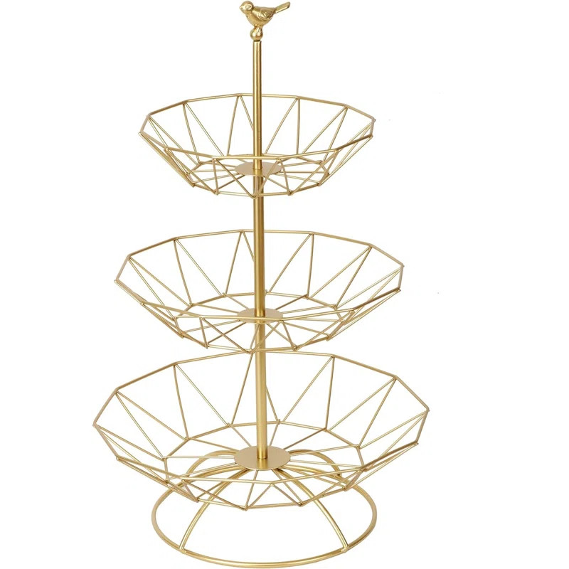 3-Tier Fruit Bowl Basket Stand Holder Dining Table Organizer for Fruits Snacks Vegetables | Wayfair North America