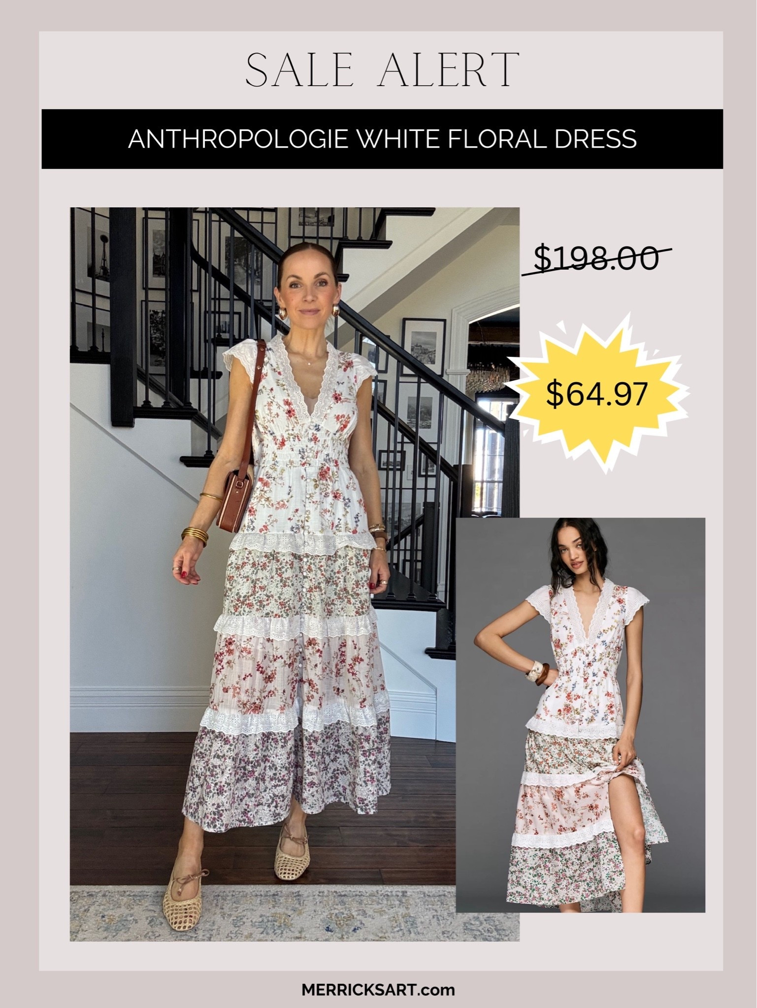 If you’re an Anthro Perk member, you get a 24 hour early access to an extra 50% off all sale items! I have been waiting for this dress to go on sale and boy did it ever! 🤩

#LTKSaleAlert #LTKgrwm