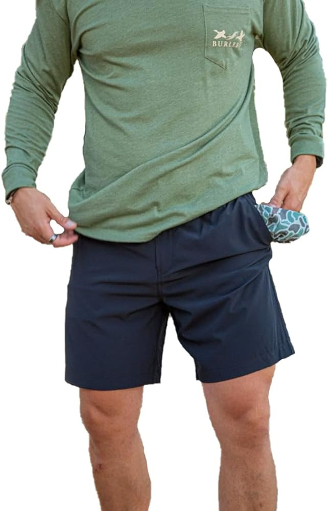 Burlebo Classic Deer Camo Everyday Shorts - Grey Pocket | Amazon (US)