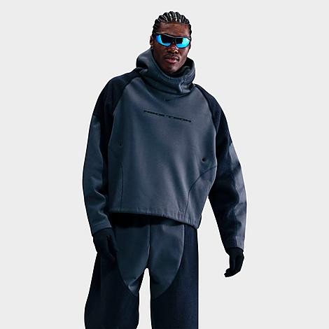 Nike Men's Tech Boreas Oversized Fleece Hoodie in Thunder Blue/Obsidian Size: 2XL | Finish Line (US)