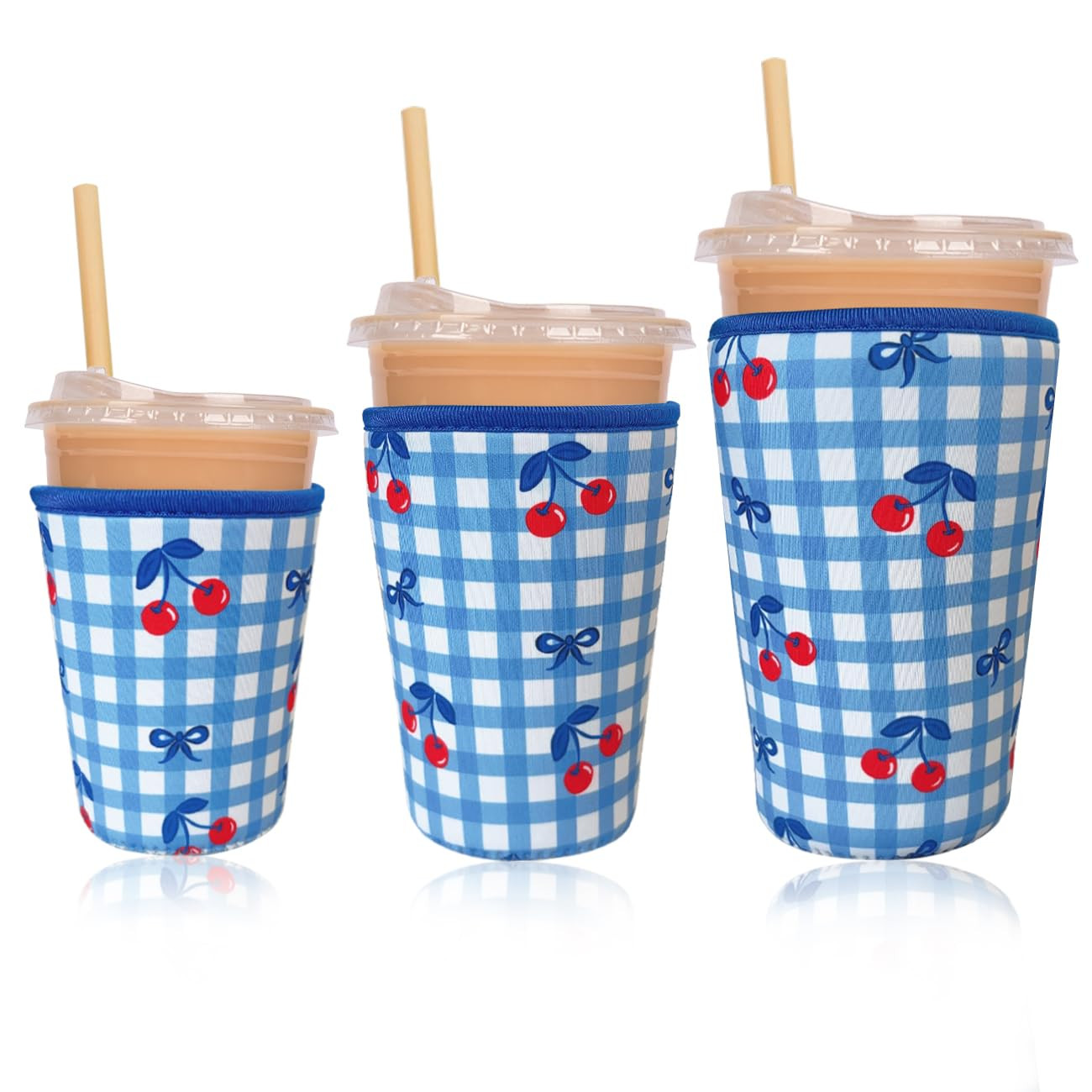 Reusable Insulated Neoprene Iced Coffee Cup Sleeve, Durable Drink Sleeve for Cold Beverages, Beve... | Amazon (US)