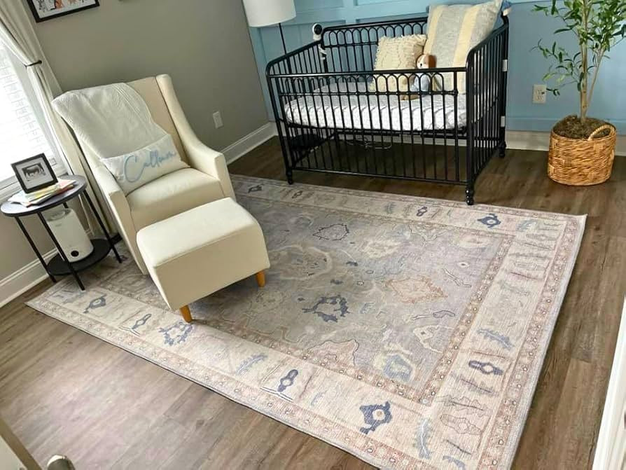 Modern Oushak Rug, Vintage Turkish Grey Oriental Antique Inspired Washable Extra Large Area Rugs,... | Amazon (US)