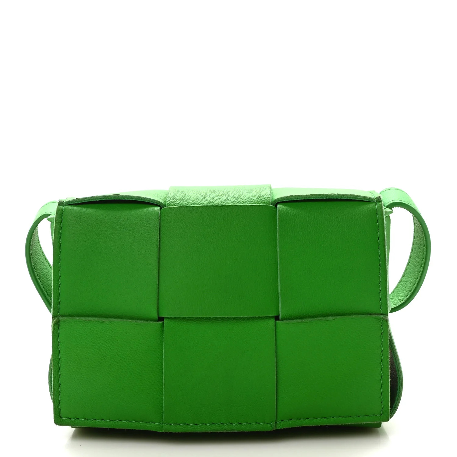 Lambskin Maxi Intrecciato Extra Mini Cassette Crossbody Bag Parakeet | FASHIONPHILE (US)