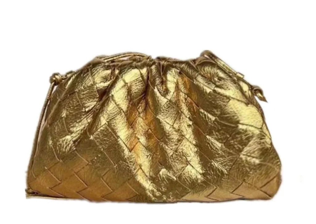 Metallic Gathered PU Clutch Bag | outdazl