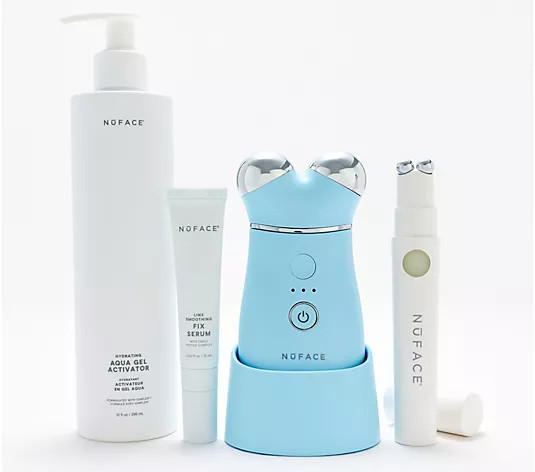 NuFACE Trinity+ & FIX w/ Aqua Gel + Serum Auto-Delivery - QVC.com | QVC