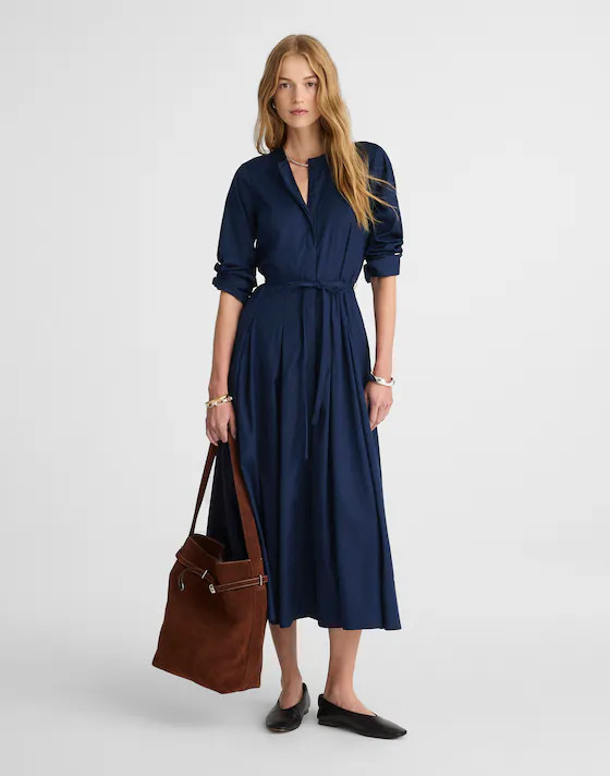 Tie-Waist Midi Shirtdress | Madewell