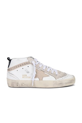 Golden Goose Mid Star Sneaker in White, Smoke Grey, & Black from Revolve.com | Revolve Clothing (Global)