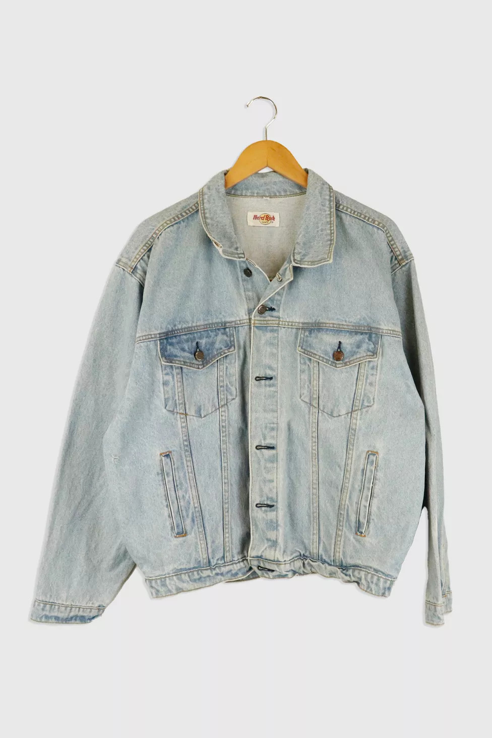 Vintage Planet Hollywood Hard Rock Cafe Bangkok Denim Button Up Jacket | Urban Outfitters (US and RoW)