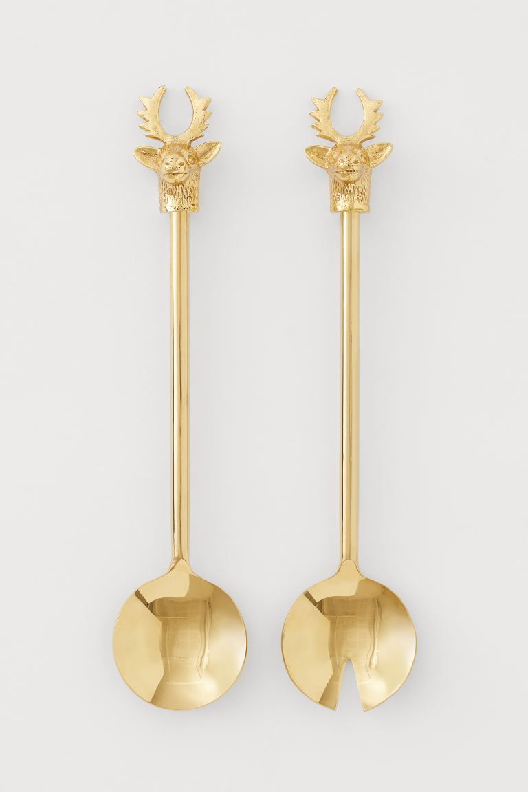 Metal Salad Servers - Gold-colored - Home All | H&M US | H&M (US)