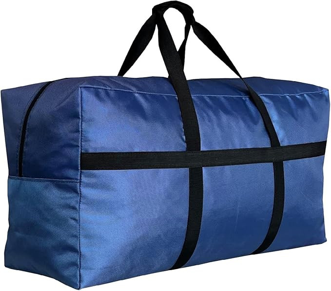 Extra Large Duffle Bag for Travel, Big Foldable Storage Bag - Blue | Amazon (US)